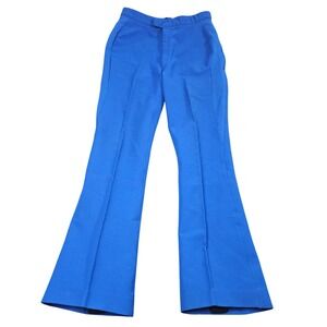 Robbe Skiwear Pants Vintage 70s Skiwear 25 Waist Blue Flare Wool Blend Made USA‎